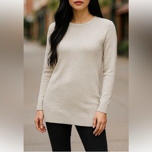 ANTHROPOLOGIE RUBY MOON SIDE ZIP UP WOOL/ COTTON BLEND SWEATER SZ SMALL